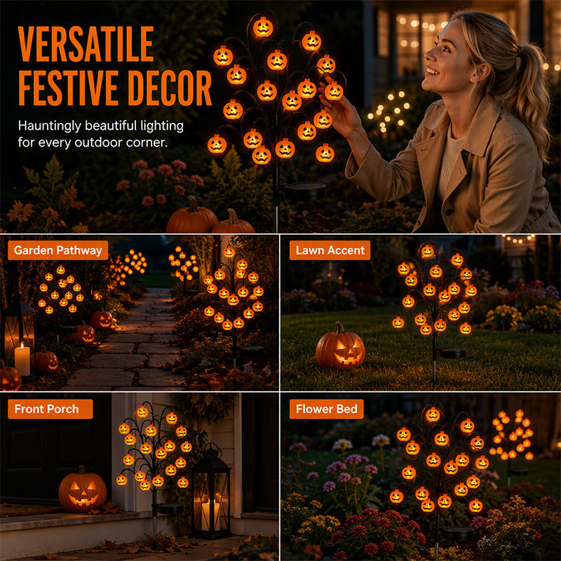 🥳2026 HOT SALE🥳💞10K+ SOLD! 🎃☀️ 50% OFF! Pumpkin Solar Lights – 76cm tall, solar powered & weatherproof. Glows warmly after dark – perfect for Halloween garden & pathway décor! 🏡✨