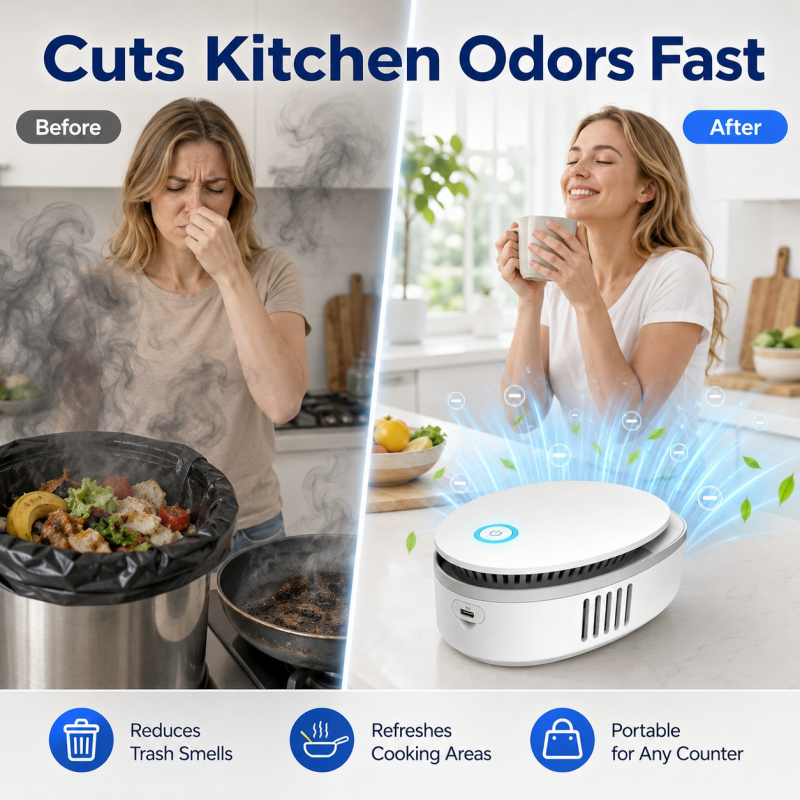 😷Aria domestica viziata e odori fastidiosi?🔥Purificatore d'aria portatile domestico con eliminazione dell'ozono – funzionamento silenzioso, dimensioni ridotte, adatto per camera, soggiorno e bagno🌿