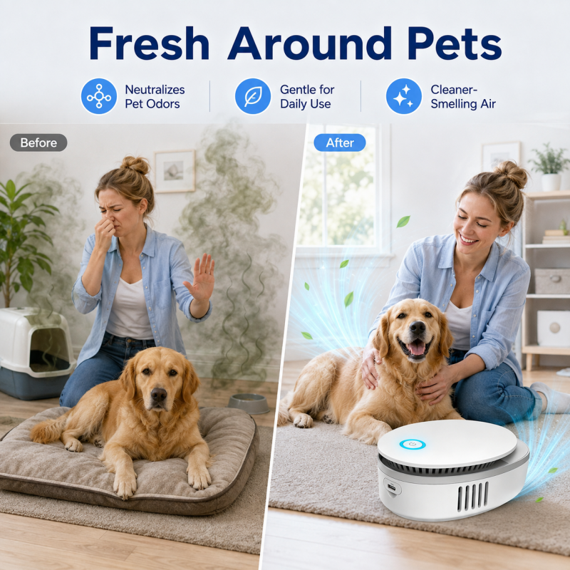 😷Aria domestica viziata e odori fastidiosi?🔥Purificatore d'aria portatile domestico con eliminazione dell'ozono – funzionamento silenzioso, dimensioni ridotte, adatto per camera, soggiorno e bagno🌿