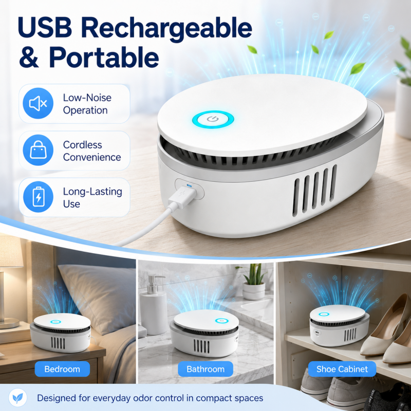 😷Aria domestica viziata e odori fastidiosi?🔥Purificatore d'aria portatile domestico con eliminazione dell'ozono – funzionamento silenzioso, dimensioni ridotte, adatto per camera, soggiorno e bagno🌿