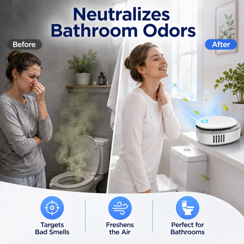 😷Aria domestica viziata e odori fastidiosi?🔥Purificatore d'aria portatile domestico con eliminazione dell'ozono – funzionamento silenzioso, dimensioni ridotte, adatto per camera, soggiorno e bagno🌿