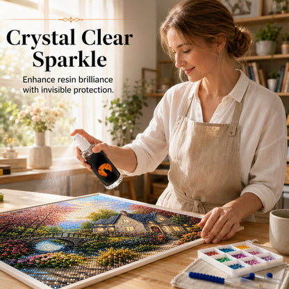 🔥 Spray Fissativo Lucido – Rivestimento acrilico trasparente con protezione UV e antiumidità – Ideale per pittura diamante, hobby creativi e figurine 3D 💎🛡️