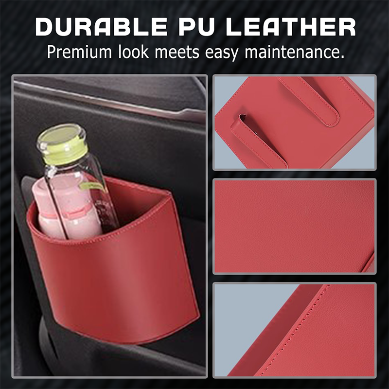 🥳SVENDITA 2026🥳💞OLTRE 50.000 ESEMPLARI VENDUTI!🚗🧺 SCONTO DEL 53%! Portabicchieri in pelle per portiere auto – Apertura ampia, facile accesso a bevande e telefono. Fissaggio sicuro a clip. Pelle PU, resistente ed elegante. 🛡️✨