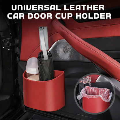 🥳SVENDITA 2026🥳💞OLTRE 50.000 ESEMPLARI VENDUTI!🚗🧺 SCONTO DEL 53%! Portabicchieri in pelle per portiere auto – Apertura ampia, facile accesso a bevande e telefono. Fissaggio sicuro a clip. Pelle PU, resistente ed elegante. 🛡️✨