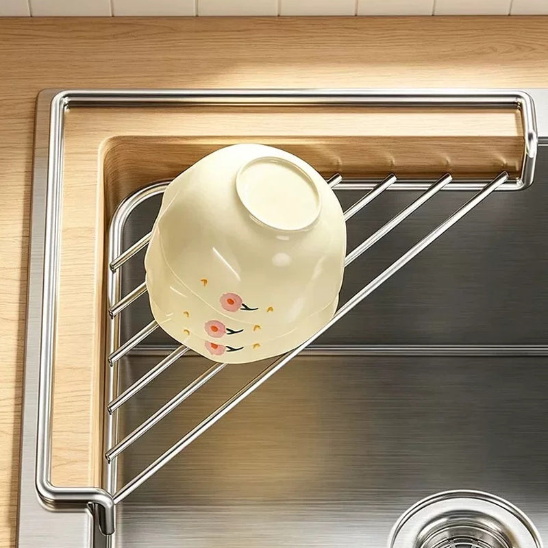 🥳 SCELTA TOP 2026🥳 Portaspugna da Lavello in Acciaio Inox – Design a Sgocciolamento Rapido – Solleva le Spugne dal Piano, Riduce l’Accumulo di Umidità! 🧻💨