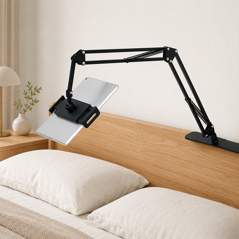 🧲 Supporto Magnetico per Tablet e Telefono da Comodino – Base Nascosta sotto il Materasso | Braccio Flessibile a Sbalzo | Stabile e Invisibile 🛏️📱