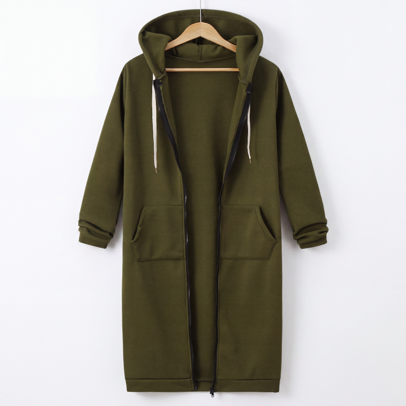 🔥✨ Felpa con Cappuccio e Zip in Pile da Donna