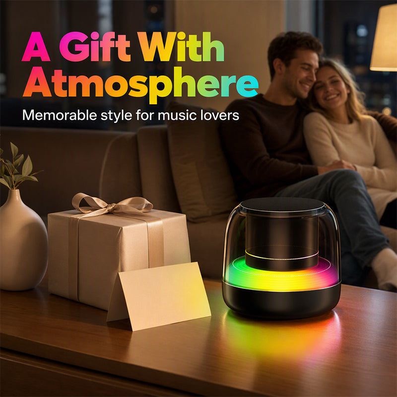 🔥Saldi 50% di sconto🔥 Altoparlante Bluetooth Portatile con Luce RGB – Speaker Wireless con Luci Dinamiche, Resistente agli Schizzi, Fino a 16 Ore di Autonomia 🎶