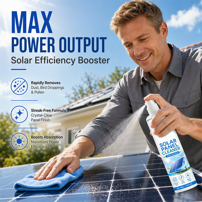 🛒 50% DI SCONTO ORA! ☀️ Spray detergente avanzato per pannelli solari – Rimuove efficacemente lo sporco e migliora la resa energetica – Facile da usare all'aperto 💧