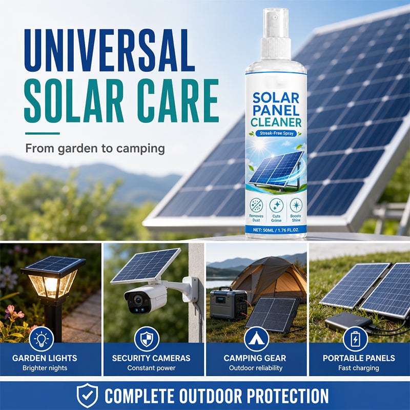 🛒 50% DI SCONTO ORA! ☀️ Spray detergente avanzato per pannelli solari – Rimuove efficacemente lo sporco e migliora la resa energetica – Facile da usare all'aperto 💧