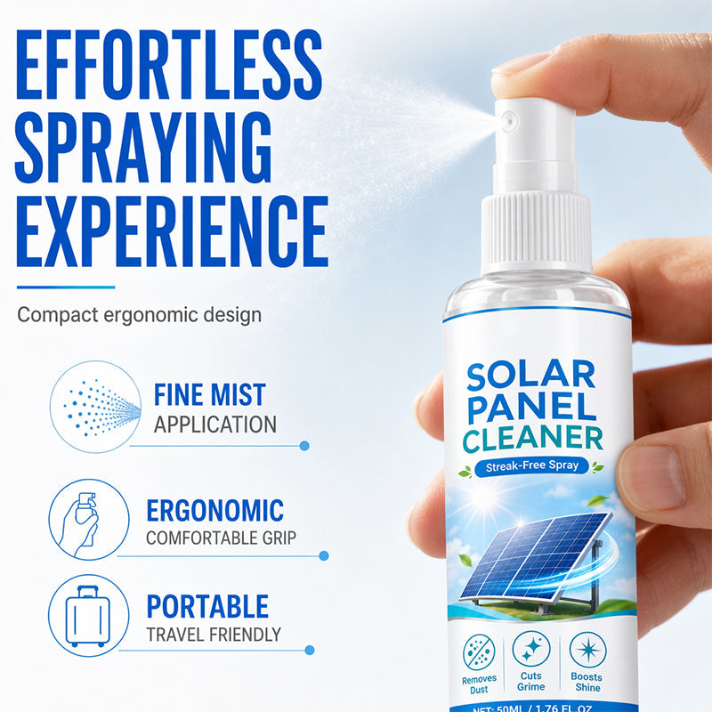 🛒 50% DI SCONTO ORA! ☀️ Spray detergente avanzato per pannelli solari – Rimuove efficacemente lo sporco e migliora la resa energetica – Facile da usare all'aperto 💧