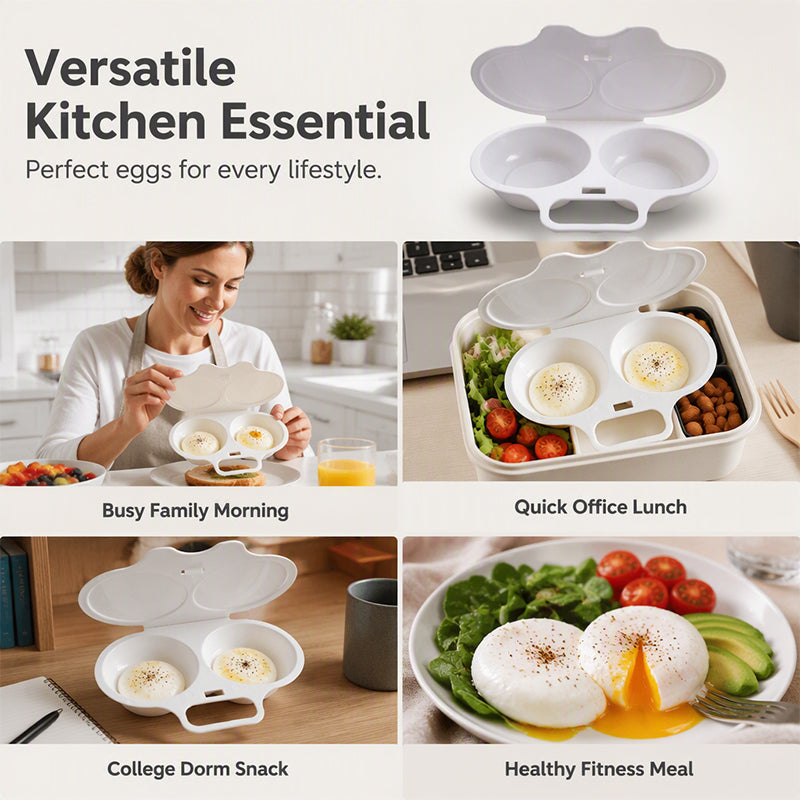 🍳 ACQUISTA 1 RICEVI 1 GRATIS! 🛡️🧼 Cuociuova anti-schizzi – Coperchio ermetico, basta pulire il microonde dopo ogni uovo, gustati un uovo in camicia sano senza grassi e senza sforzi 🌿🥚