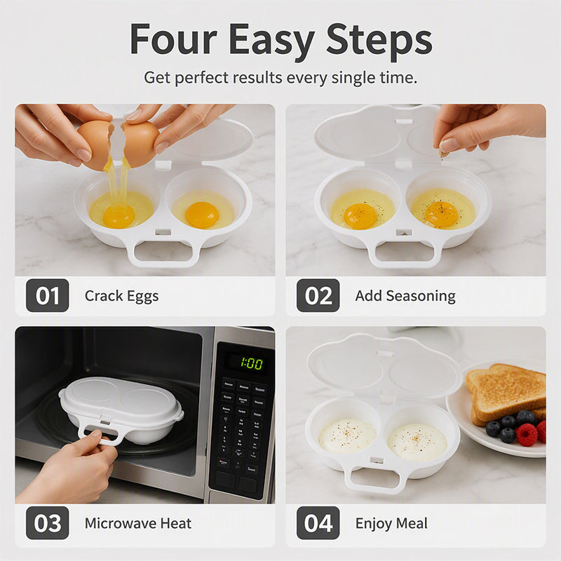 🍳 ACQUISTA 1 RICEVI 1 GRATIS! 🛡️🧼 Cuociuova anti-schizzi – Coperchio ermetico, basta pulire il microonde dopo ogni uovo, gustati un uovo in camicia sano senza grassi e senza sforzi 🌿🥚