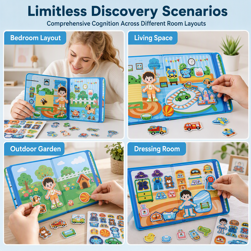 🧩 50% OFF NOW! 🧒 Kids Magnetic Quiet Book – Folding puzzle scenes, magnetic & educational – Boosts creativity & learning for boys & girls ✨