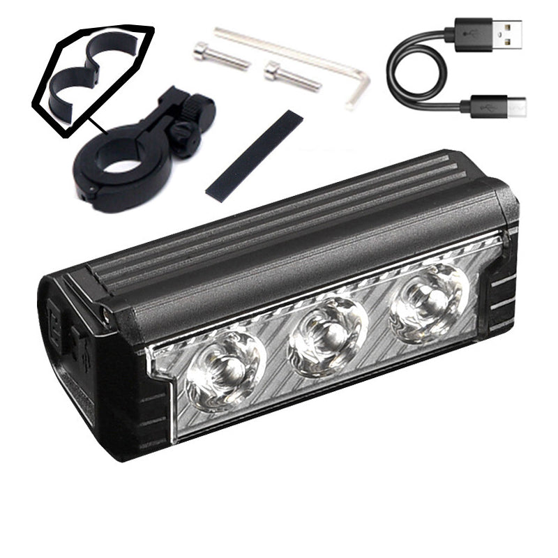🚲⚡ Luce LED da Bici Ricaricabile USB – 2000 Lumen, IPX6, Ricarica Type-C | Sicurezza Notturna Garantita! 🌙🚴