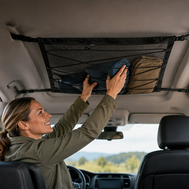 Borsa Portaoggetti da Soffitto Auto con Fibbie Regolabili