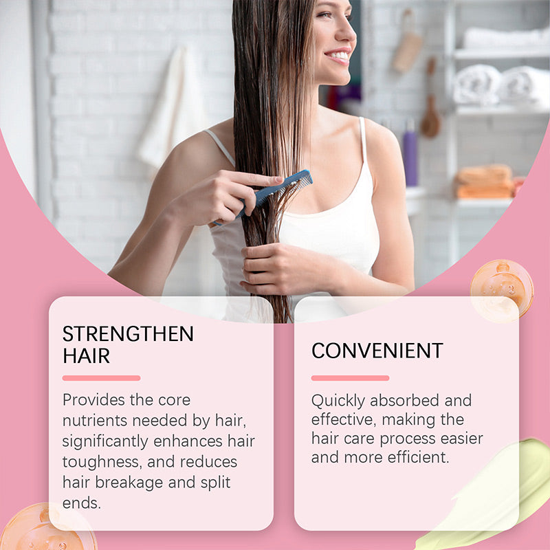 💇✨ Maschera nutriente riparatrice per capelli – Dì Addio ai capelli secchi, crespi e spenti! 🚫 Idratazione profonda, adatta a capelli colorati e permanentati ✨