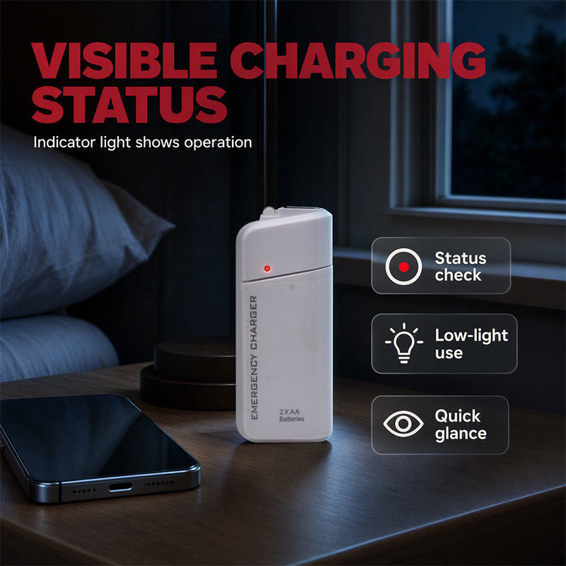 🔋⚡ Power bank di emergenza portatile a batterie AA – Con torcia LED integrata, sempre pronto all'uso! 💡🆘