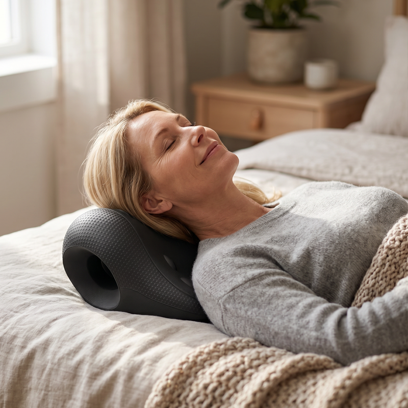 🥳 OFFERTA TOP 2026, OLTRE 50.000 VENDUTI! 💪 Cuscino cervicale a forma di U – la trazione ergonomica a gravità allunga delicatamente collo e spalle. I punti di digitopressione mirati sciolgono la tensione: relax profondo, postura corretta! ✨🛡️