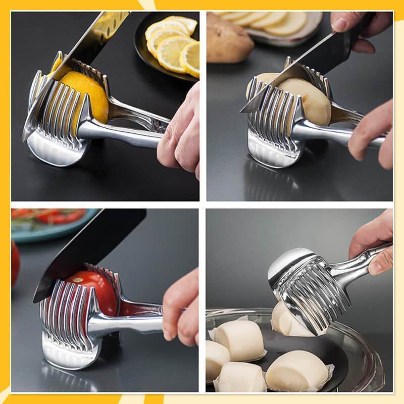 🍋SCONTO 50% ORA! Affettatrice creativa per cucina, taglierina manuale in lega di alluminio certificata alimentare, taglio rapido per limone, pomodoro, cipolla e frutta e verdura morbida