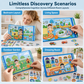 Libro Magnetico Pieghevole per Bambini con Puzzle a Scene - Giocattolo Educativo per Maschi e Femmine
