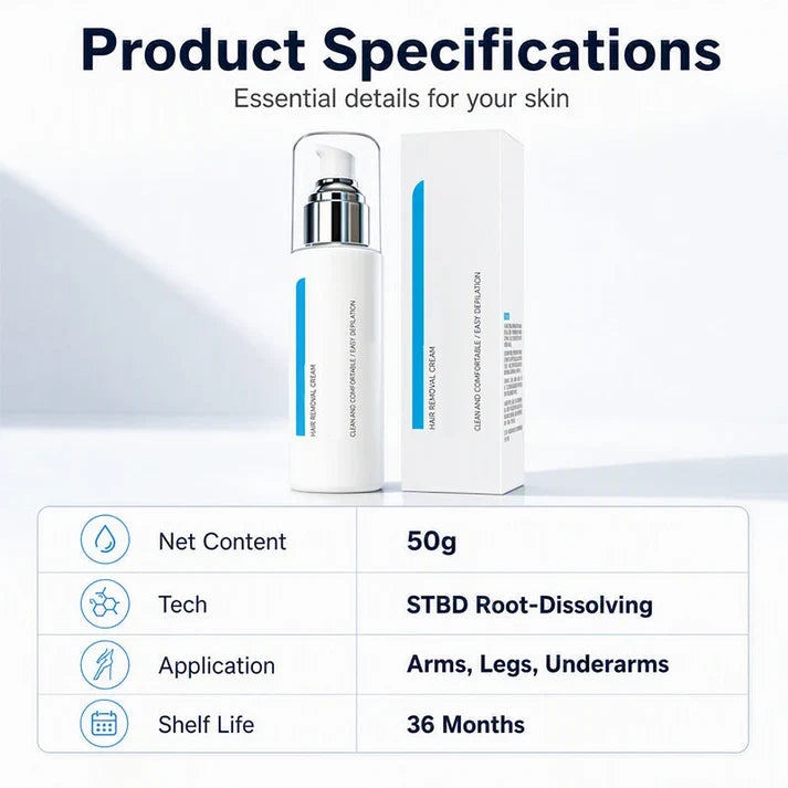 🥳2026 HOT SALE🥳💞Oltre 50K venduti! ❄️🌸 Crema depilatoria rinfrescante al ghiaccio, tecnologia STBD che dissolve i peli alla radice e lenisce istantaneamente la pelle sensibile. Senza dolore né puntini neri, per una pelle liscia ovunque! ✨💚