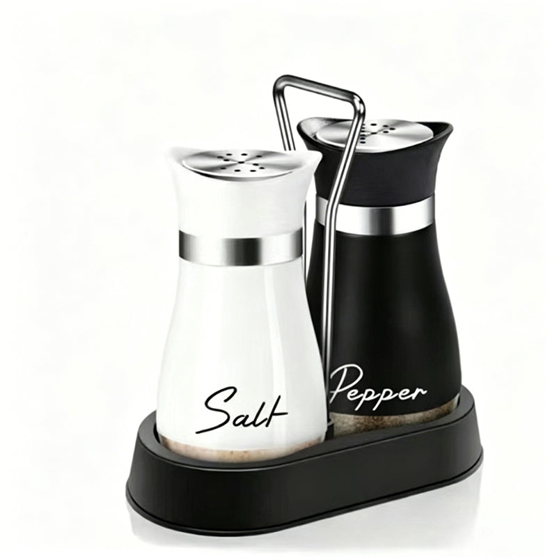 🐧🧂 Set Saliera e Pepiera Design Pinguino – Acciaio Inox 304 + Vetro, 15,5×16cm, Coperchio Dosatore di Precisione, Caddy Incluso – 8 Colori 🧂✨