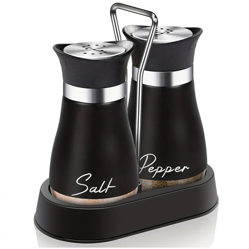 🐧🧂 Set Saliera e Pepiera Design Pinguino – Acciaio Inox 304 + Vetro, 15,5×16cm, Coperchio Dosatore di Precisione, Caddy Incluso – 8 Colori 🧂✨