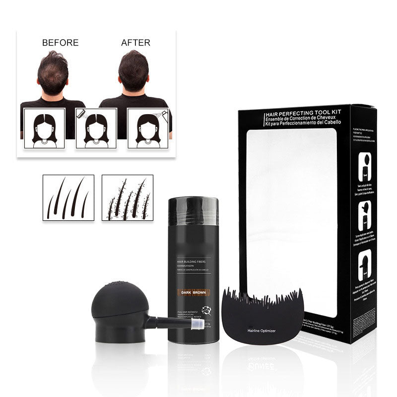 💇 Kit di fibre per infoltire i capelli, appositamente studiato per capelli diradati e zone calve – disponibile in 5 colori, impermeabile e resistente al sudore, per un look naturale immediato. Importato dalla Spagna ✨