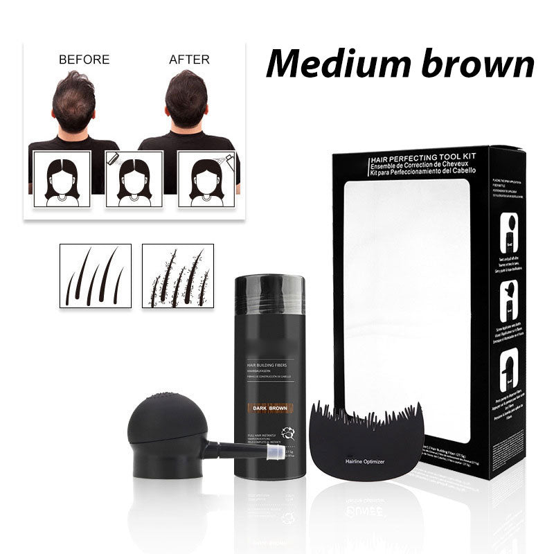 💇 Kit di fibre per infoltire i capelli, appositamente studiato per capelli diradati e zone calve – disponibile in 5 colori, impermeabile e resistente al sudore, per un look naturale immediato. Importato dalla Spagna ✨