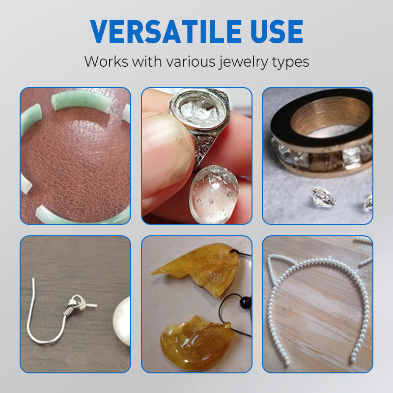 🥳2026 NUOVO ARRIVO🥳💞50K+ VENDUTI!🔥50% DI SCONTO! 💎🔧 Colla per Gioielli Trasparente per Strass — Fissaggio Potente, Non Ingiallisce, Senza Macchie ✨
