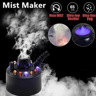 ⚡🎃🔥Macchina del fumo a ultrasuoni con 12 LED