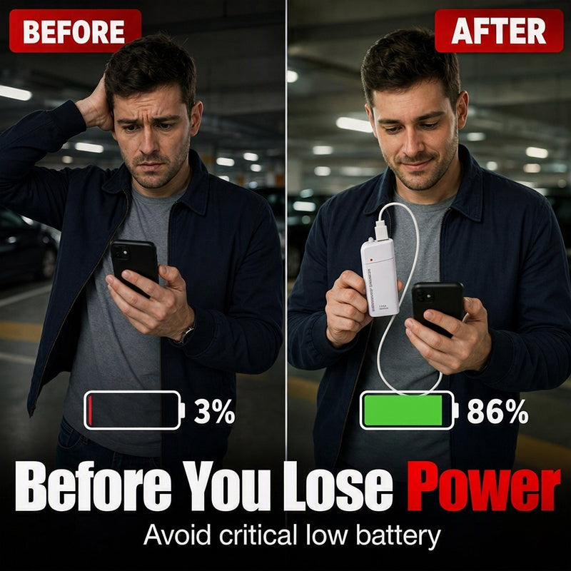 🔋⚡ Power bank di emergenza portatile a batterie AA – Con torcia LED integrata, sempre pronto all'uso! 💡🆘