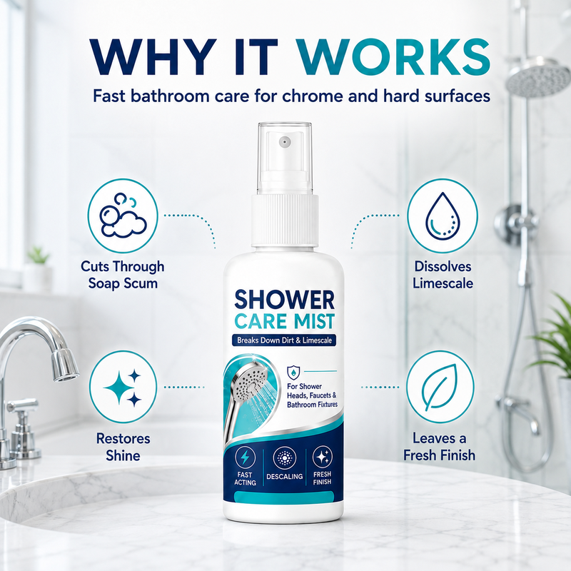 🧼 50% DI SCONTO ORA! Spray anticalcare a rapida azione per la doccia – scioglie il calcare, ripristina la lucentezza e migliora il flusso dell'acqua – perfetto per il bagno 🚿✨