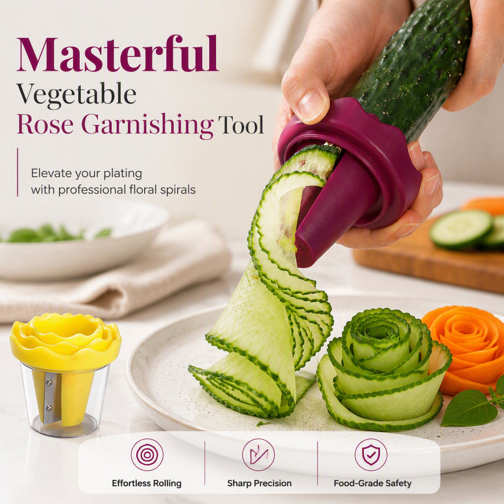 🥕✨ Spiralizzatore e Arricciatore Manuale per Verdure – Intaglio a Rosa | Trasforma le Carote in Rose da Ristorante in 60 Secondi! 🌹🍽️