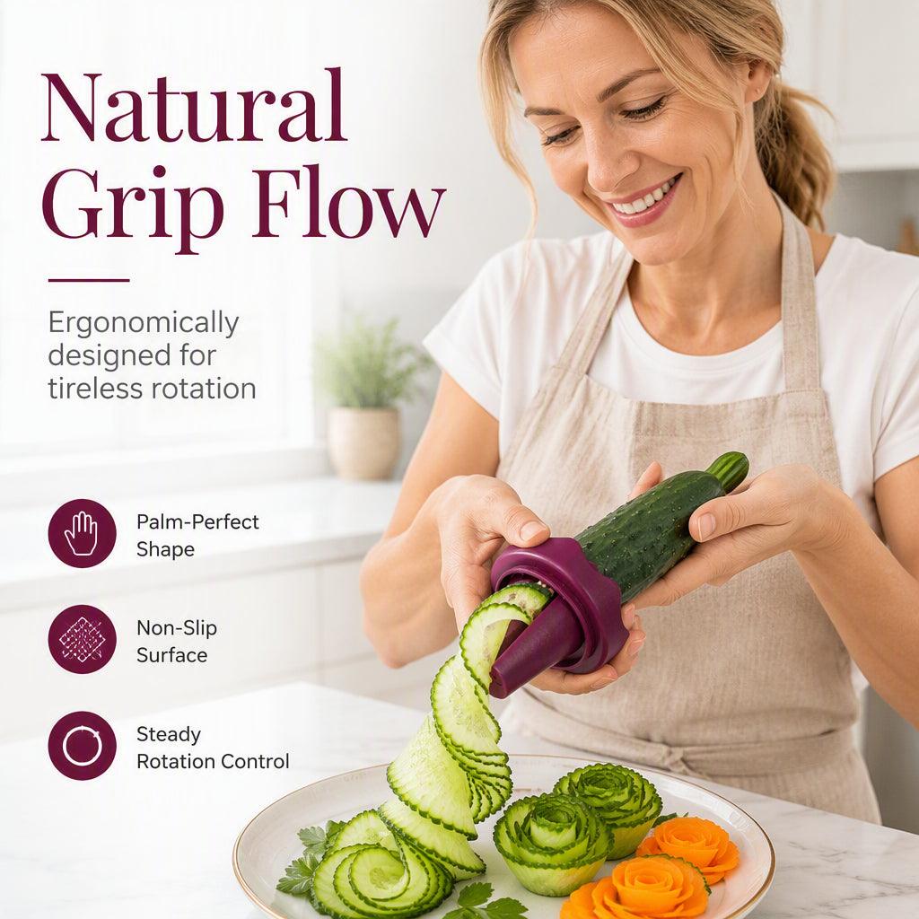 🥕✨ Spiralizzatore e Arricciatore Manuale per Verdure – Intaglio a Rosa | Trasforma le Carote in Rose da Ristorante in 60 Secondi! 🌹🍽️