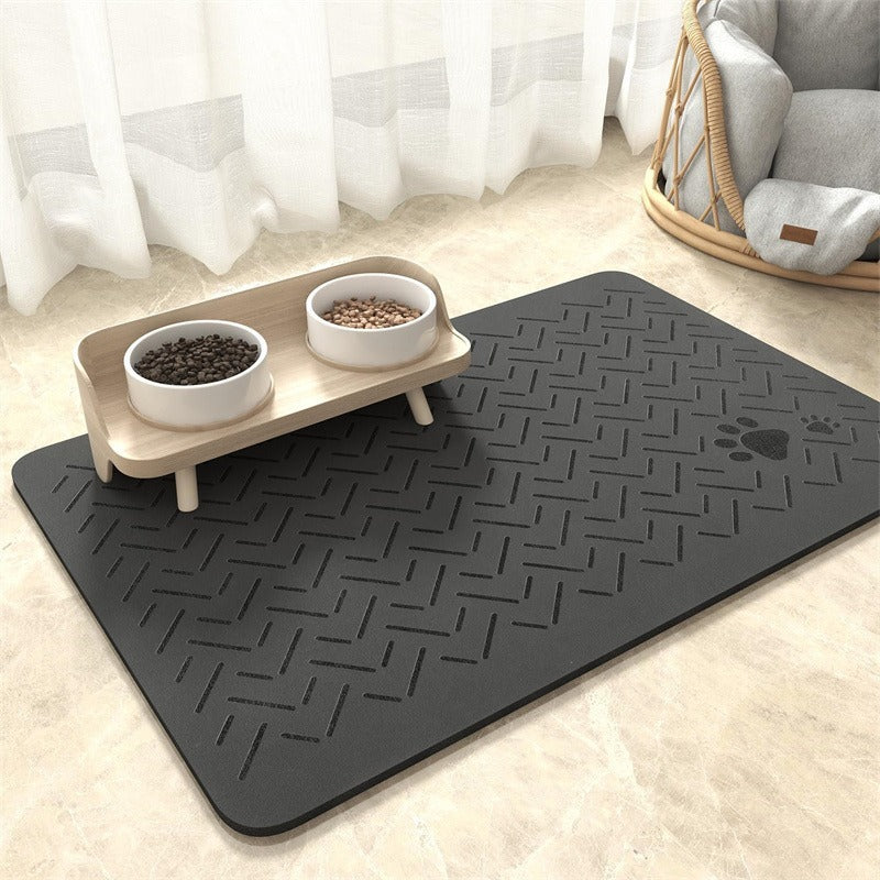 🐾Tappetino per Ciotole in Diatomea per Cani & Gatti – Antiscivolo, Assorbente, Facile da Pulire, 4 Misure (20x30-50x60cm), 17 Design – Protegge il Pavimento da Schizzi & Briciole 🍽️💧