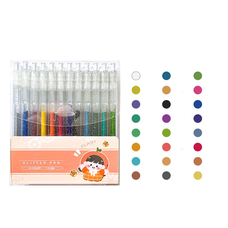 🎨 Set Penne Glitter a Asciugatura Rapida – Per Biglietti, Planner e Scrapbook | Inchiostro Brillante su Carta Chiara e Scura ✨