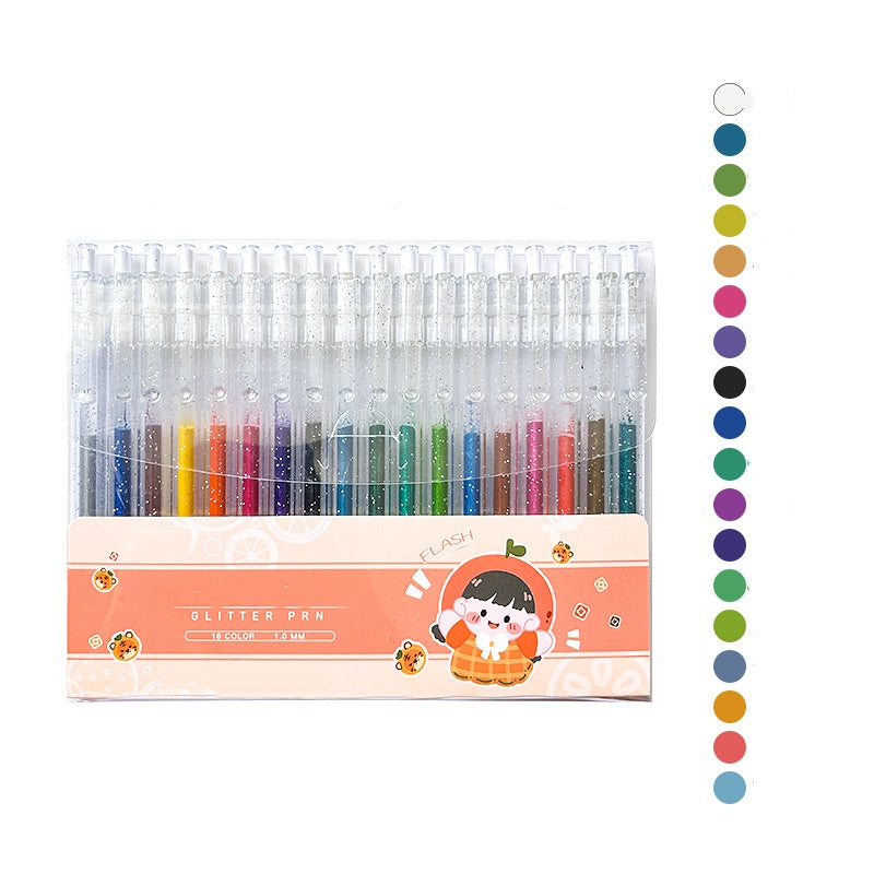 🎨 Set Penne Glitter a Asciugatura Rapida – Per Biglietti, Planner e Scrapbook | Inchiostro Brillante su Carta Chiara e Scura ✨