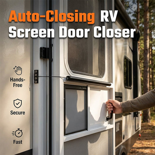 🚪🥳2026 NUOVO ARRIVO🥳💞50K+ VENDUTI!🔥50% DI SCONTO! Chiudiporta Automatico per Zanzariera, Universale per Camper e Porte Domestiche – Tensione Regolabile, Impermeabile, Installazione Semplice ✨