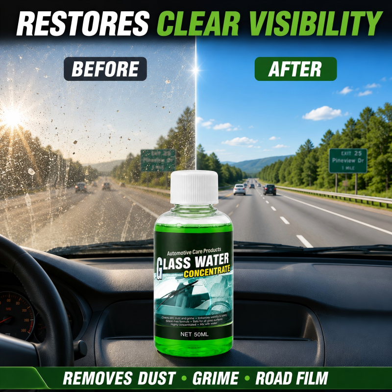 🔥50% DI SCONTO! Concentrato per Vetri Auto – Diluisci e Versa! Visibilità Senza Aloni, Elimina Insetti e Sporco Stradale! 🚗✨