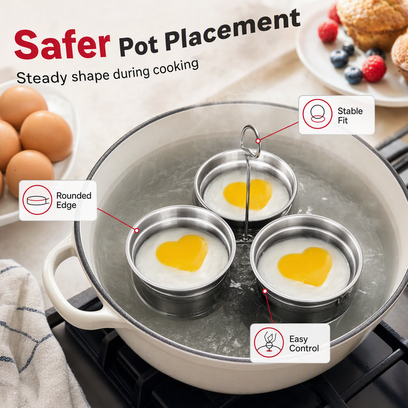 📢📢 50% KORTING!! ⏰🍳 3-in-1 eierpocheervorm van roestvrij staal