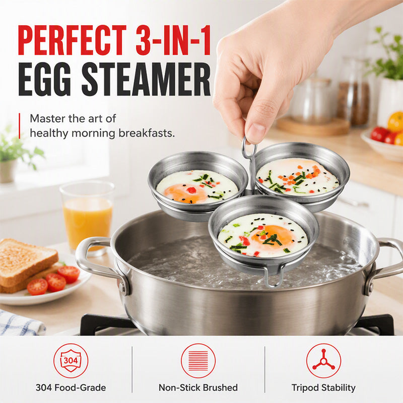 📢📢 50% KORTING!! ⏰🍳 3-in-1 eierpocheervorm van roestvrij staal