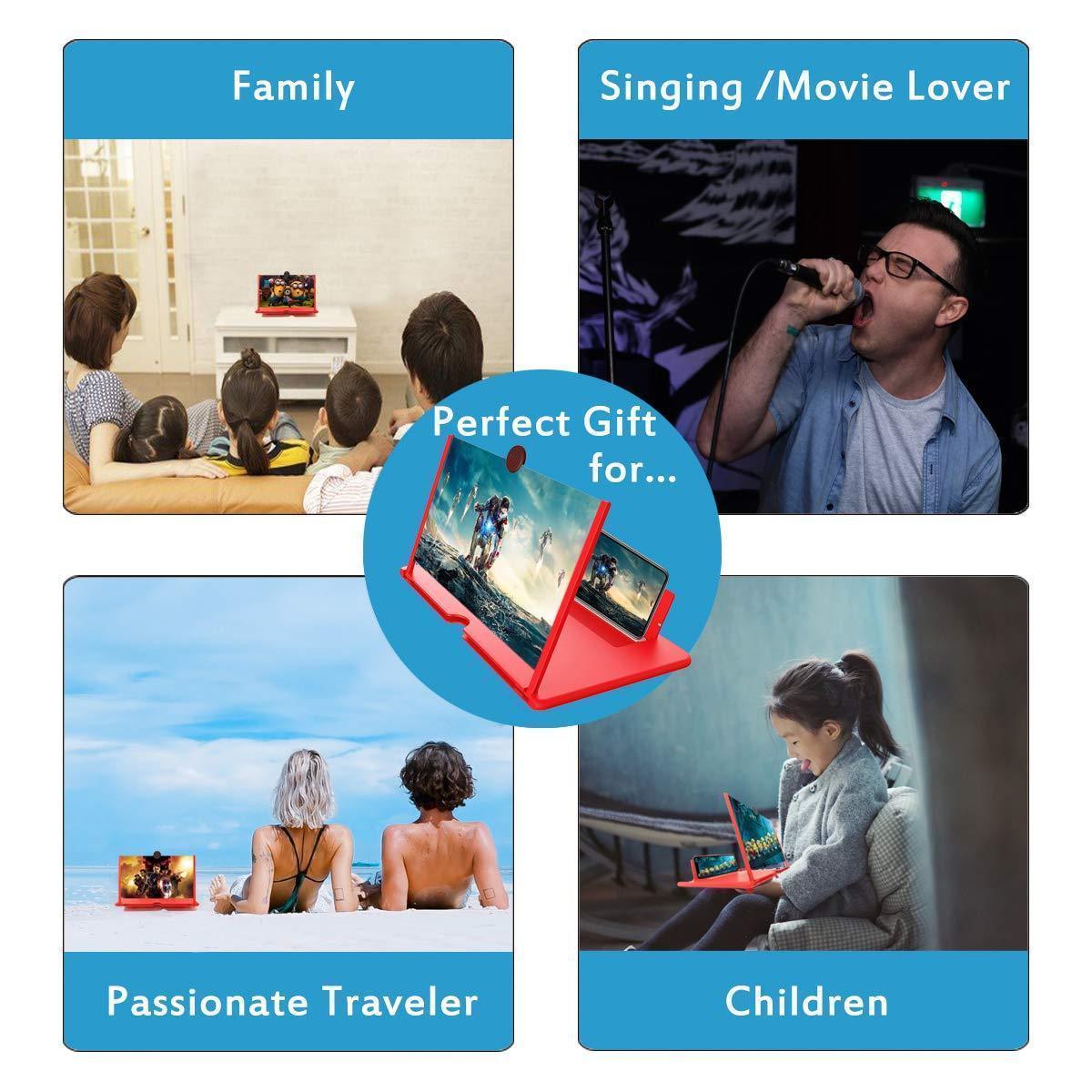 ✨Occhi stanchi guardando il telefono? Ingranditore dello schermo per cellulare, ingrandisce l'immagine, riduce l'affaticamento oculare, ideale per film e video a casa 📺