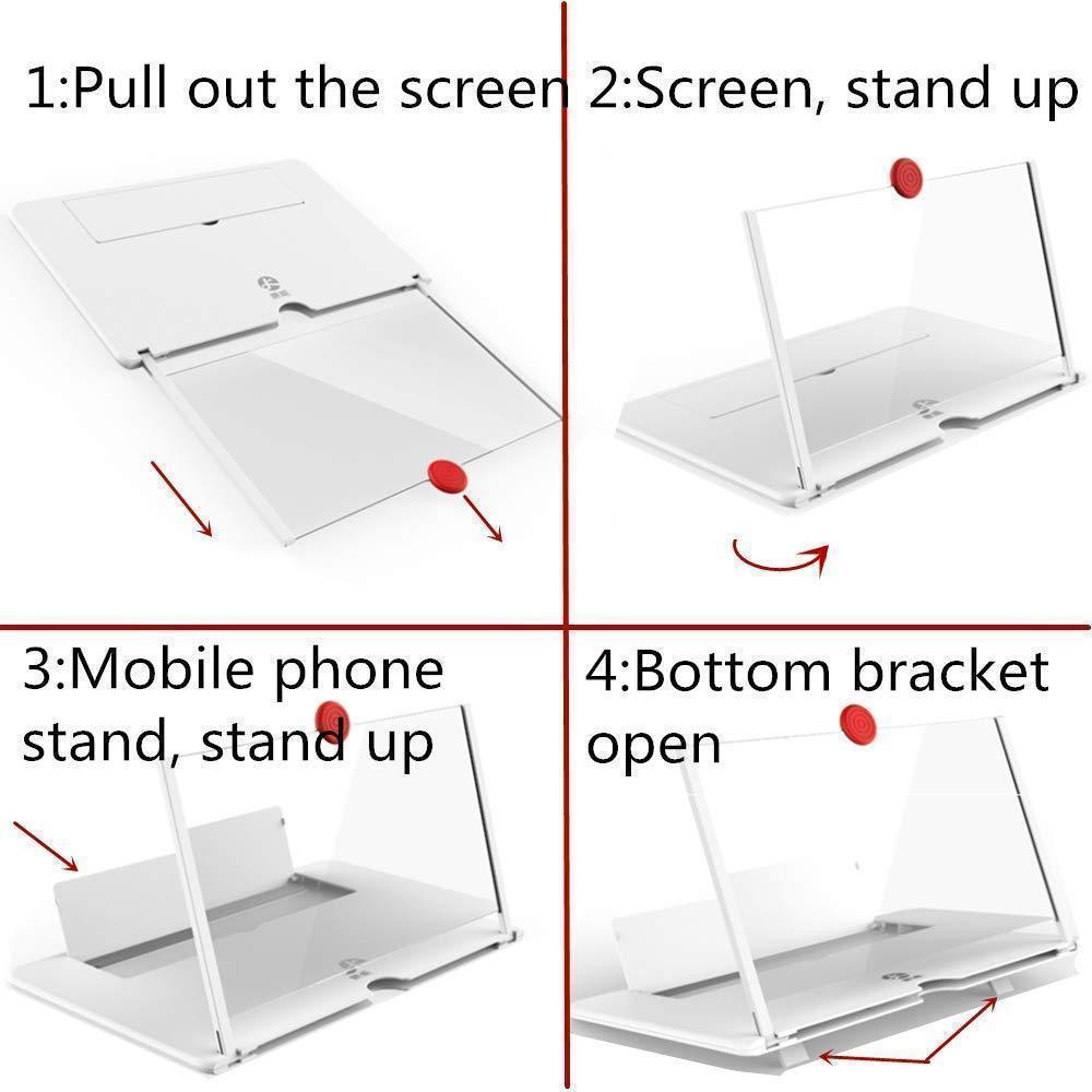✨Occhi stanchi guardando il telefono? Ingranditore dello schermo per cellulare, ingrandisce l'immagine, riduce l'affaticamento oculare, ideale per film e video a casa 📺