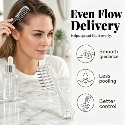 💆‍♀️ Pettine Applicatore per Cuoio Capelluto ✨ Pettine per Trattamento Mirato del Cuoio Capelluto
