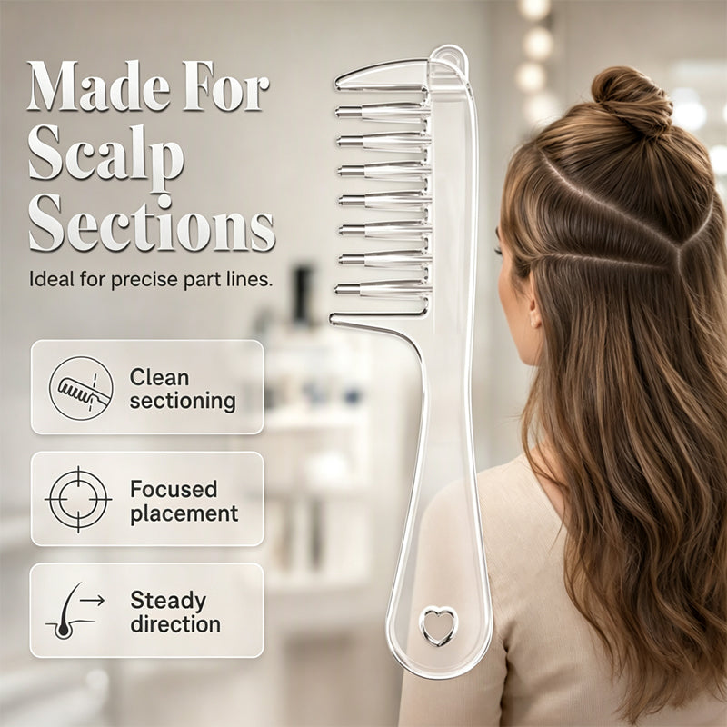 💆‍♀️ Pettine Applicatore per Cuoio Capelluto ✨ Pettine per Trattamento Mirato del Cuoio Capelluto