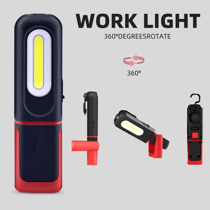 📢 ORA 50% DI SCONTO! 🔦 Lampada da lavoro LED COB ricaricabile con base magnetica – Illuminazione a mani libere