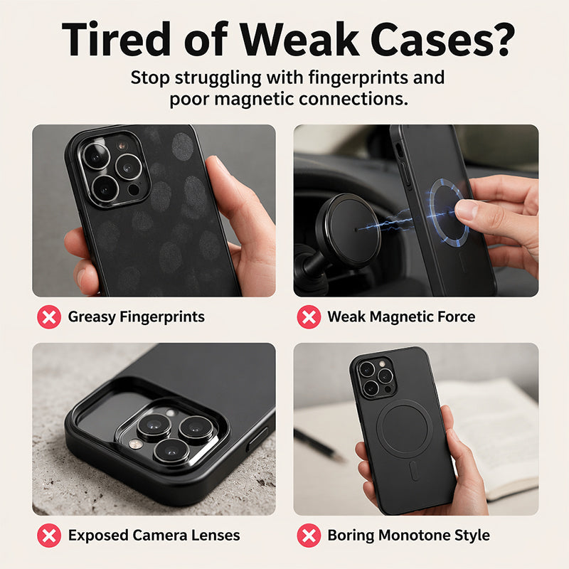 📱✨ Custodia per telefono Magnetic Dopamine – custodia protettiva opaca e colorata per uno stile quotidiano