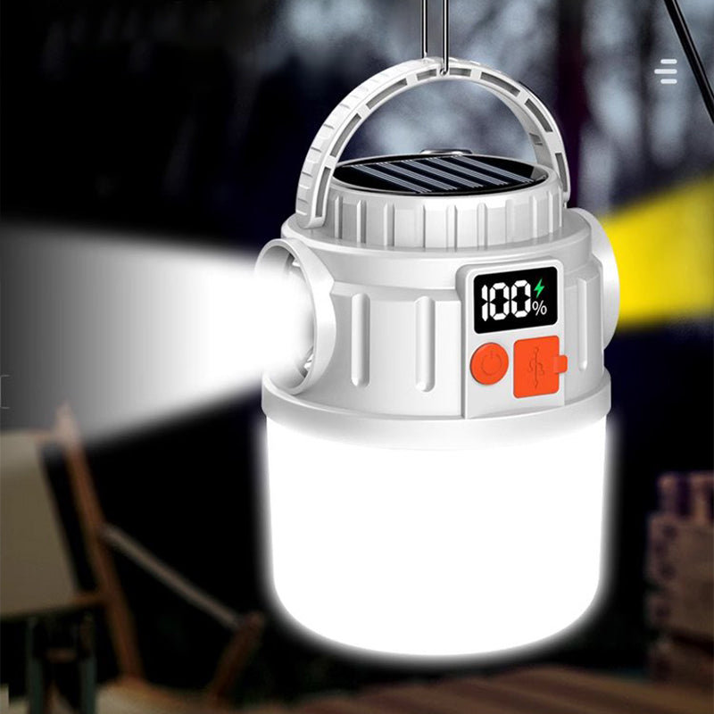🏕️ Lanterna da campeggio solare con display digitale della batteria